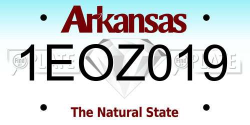 1EOZ019 Arkansas License Plate