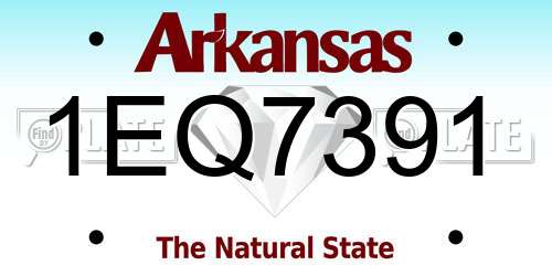 1EQ7391 Arkansas License Plate