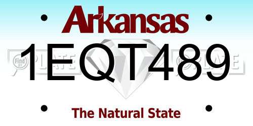 1EQT489 Arkansas License Plate