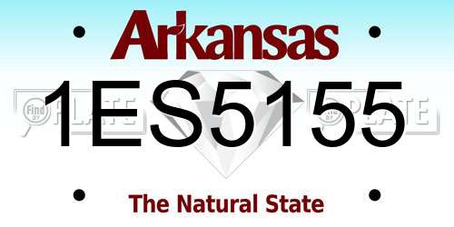 1ES5155 Arkansas License Plate
