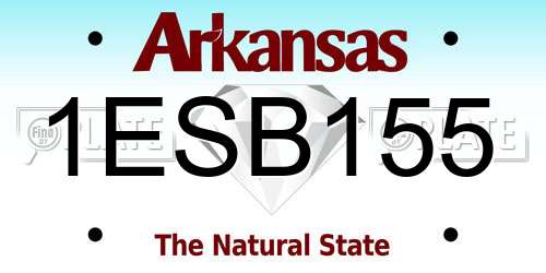1ESB155 Arkansas License Plate