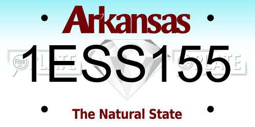 1ESS155 Arkansas License Plate