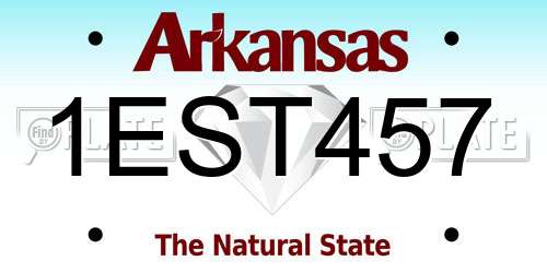 1EST457 Arkansas License Plate