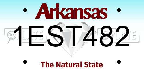 1EST482 Arkansas License Plate