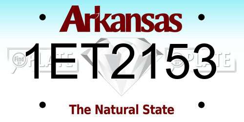1ET2153 Arkansas License Plate