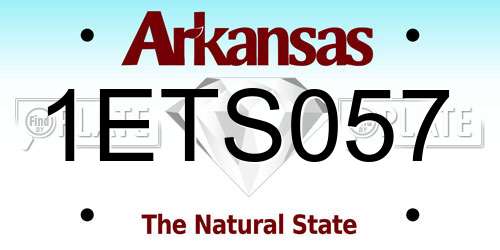 1ETS057 Arkansas License Plate