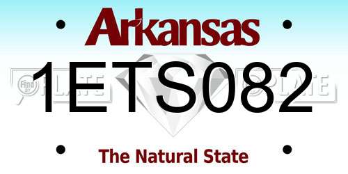 1ETS082 Arkansas License Plate