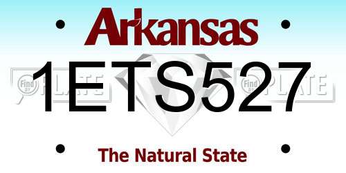 1ETS527 Arkansas License Plate