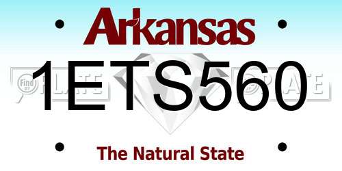 1ETS560 Arkansas License Plate