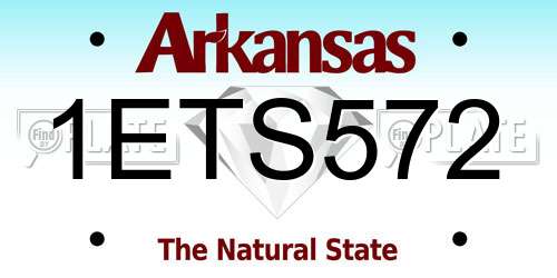 1ETS572 Arkansas License Plate