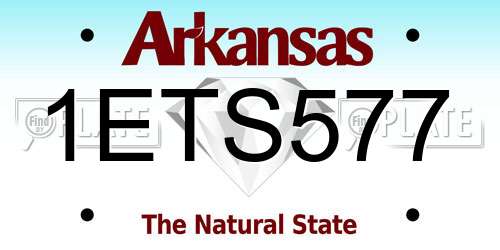 1ETS577 Arkansas License Plate