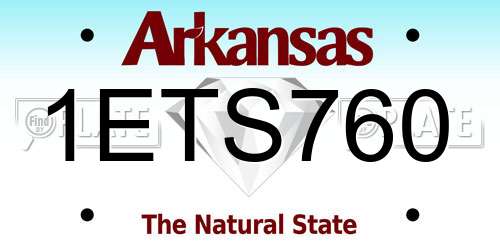 1ETS760 Arkansas License Plate