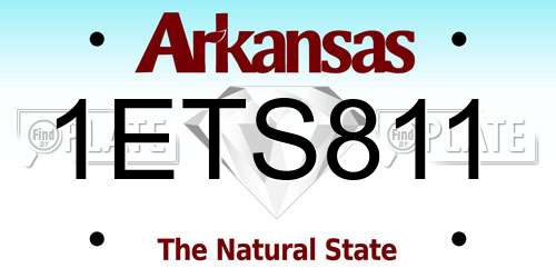 1ETS811 Arkansas License Plate