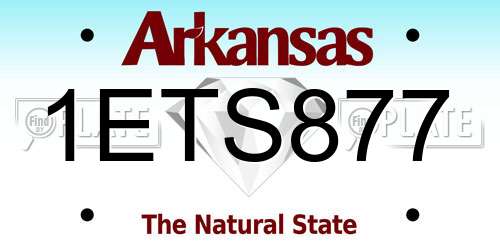 1ETS877 Arkansas License Plate