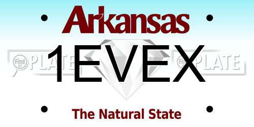 1EVEX Arkansas License Plate
