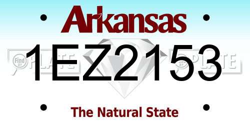 1EZ2153 Arkansas License Plate
