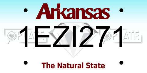 1EZI271 Arkansas License Plate