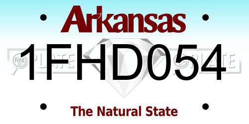 1FHD054 Arkansas License Plate