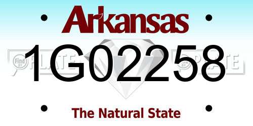 1G02258 Arkansas License Plate