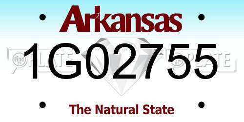 1G02755 Arkansas License Plate