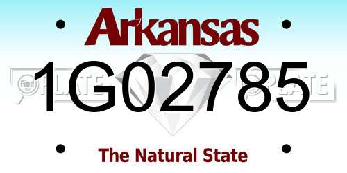 1G02785 Arkansas License Plate