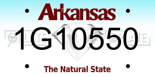 1G10550 Arkansas License Plate