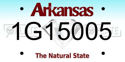 1G15005 Arkansas License Plate