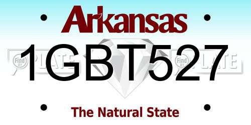 1GBT527 Arkansas License Plate