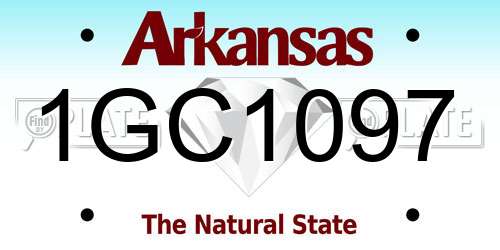 1GC1097 Arkansas License Plate