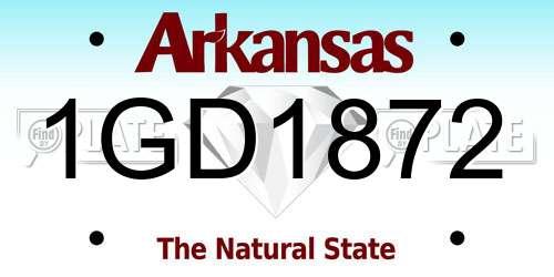 1GD1872 Arkansas License Plate