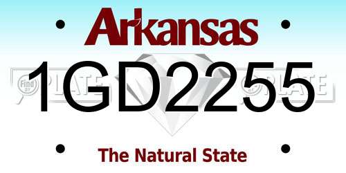 1GD2255 Arkansas License Plate