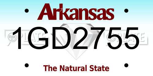 1GD2755 Arkansas License Plate