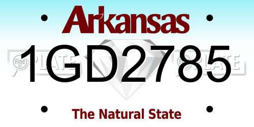 1GD2785 Arkansas License Plate