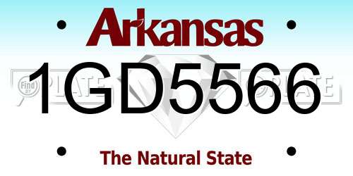 1GD5566 Arkansas License Plate