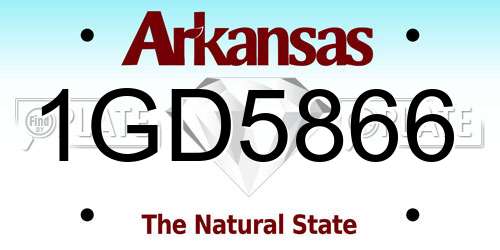 1GD5866 Arkansas License Plate