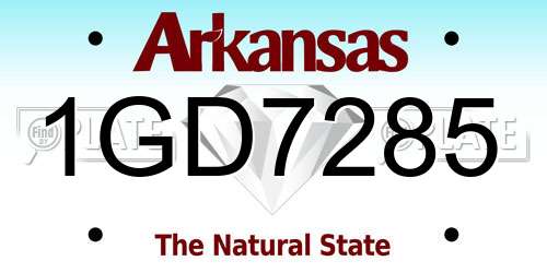 1GD7285 Arkansas License Plate
