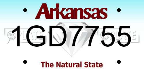 1GD7755 Arkansas License Plate