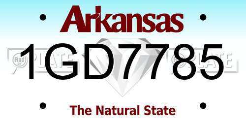 1GD7785 Arkansas License Plate