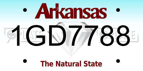 1GD7788 Arkansas License Plate