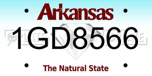 1GD8566 Arkansas License Plate