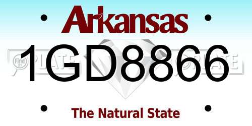 1GD8866 Arkansas License Plate