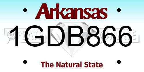 1GDB866 Arkansas License Plate