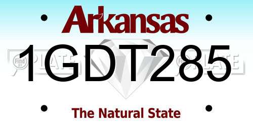 1GDT285 Arkansas License Plate