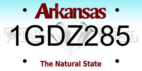 1GDZ285 Arkansas License Plate