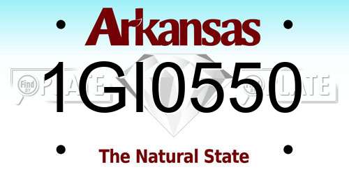 1GI0550 Arkansas License Plate