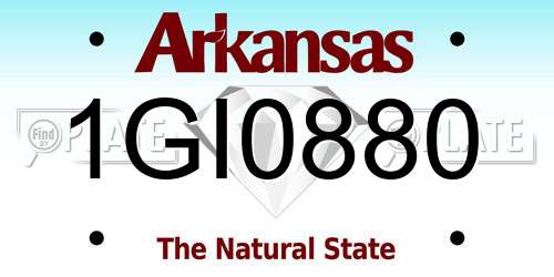 1GI0880 Arkansas License Plate
