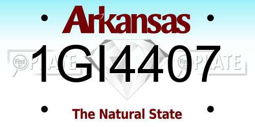 1GI4407 Arkansas License Plate