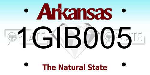 1GIB005 Arkansas License Plate
