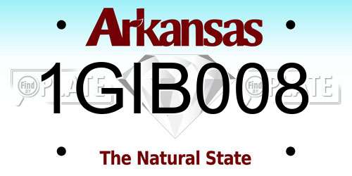 1GIB008 Arkansas License Plate