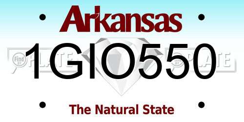 1GIO550 Arkansas License Plate